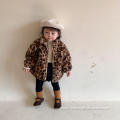 Girls Leopard Coat Thickened